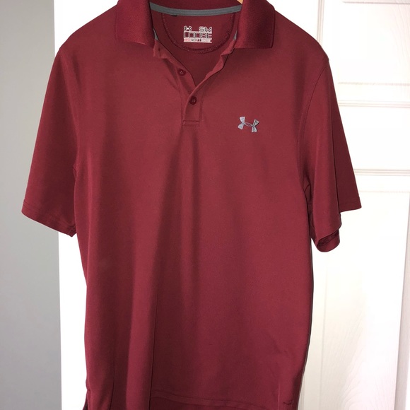 maroon under armour polo